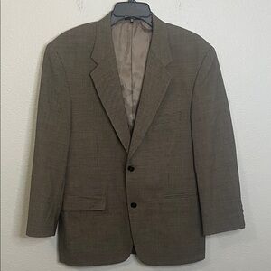 Gerald Austin Brown Houndstooth Blazer Size 39R *Fair Condition